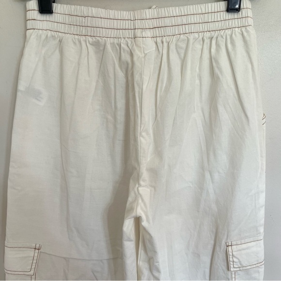 Girls' Art Class High-Rise Wide Leg Jeans White Contrast Stitching Size Large 10 - Picture 9 of 11